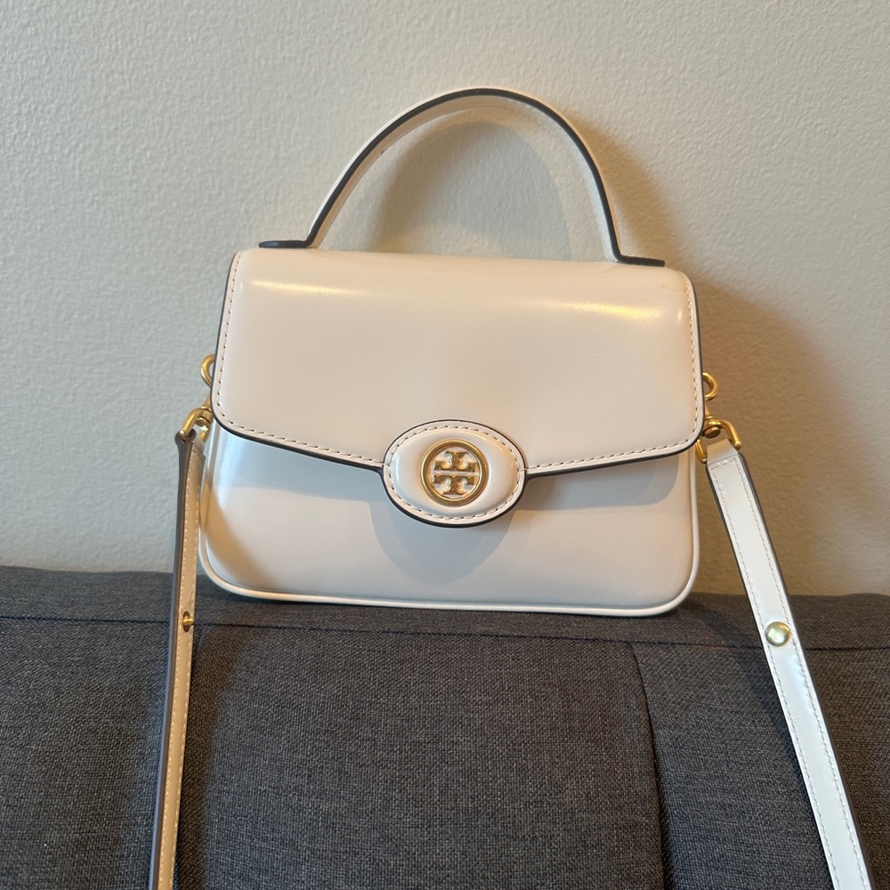 Tory Burch Brand New Robinson Spazzolato shoulder bag convertible